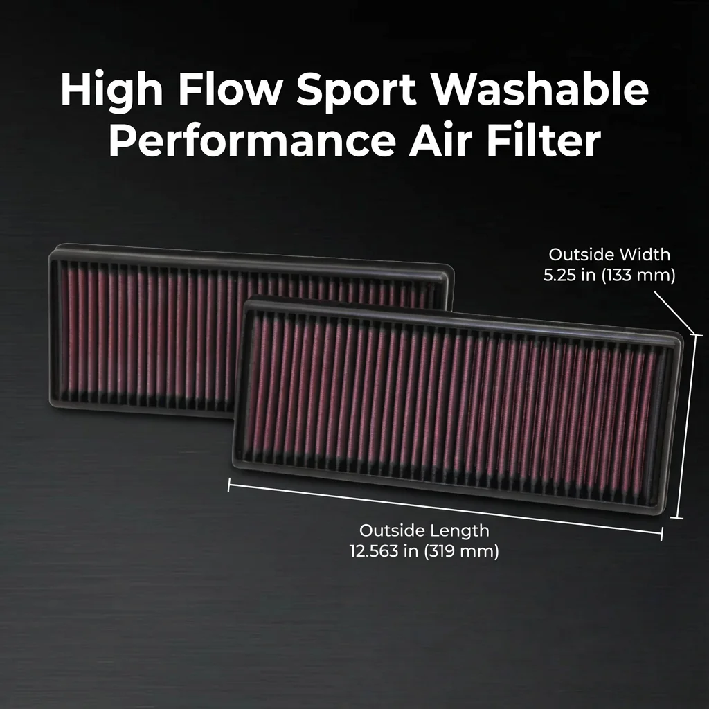for Benz CLS500 CLS550 C218 X218 CLS63 AMG E63 E500 E550 W212 S212 A207 C207 4.7 5.5 High Flow Sport Washable Air Filter 33-2474