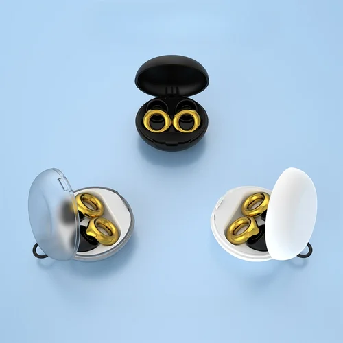 Imagen 2 del producto Caja de almacenamiento de plástico para tapones para los oídos reductores de ruido, caja transparente duradera, adecuada para tapones para los oídos para dormir