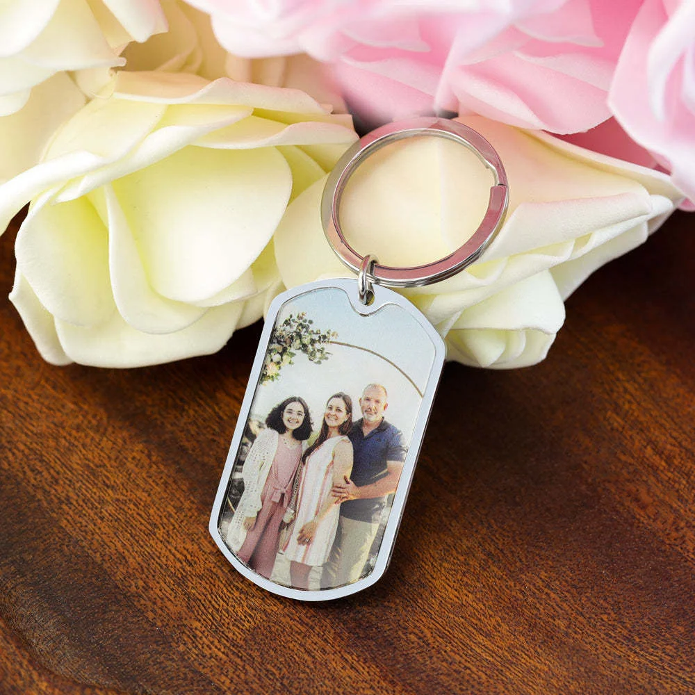

Amaxer DIY Custom Photo Picture Keychain Gift For Women Men Stainless Steel Personalized Car Keyrings Boyfriend Anniversary Gift
