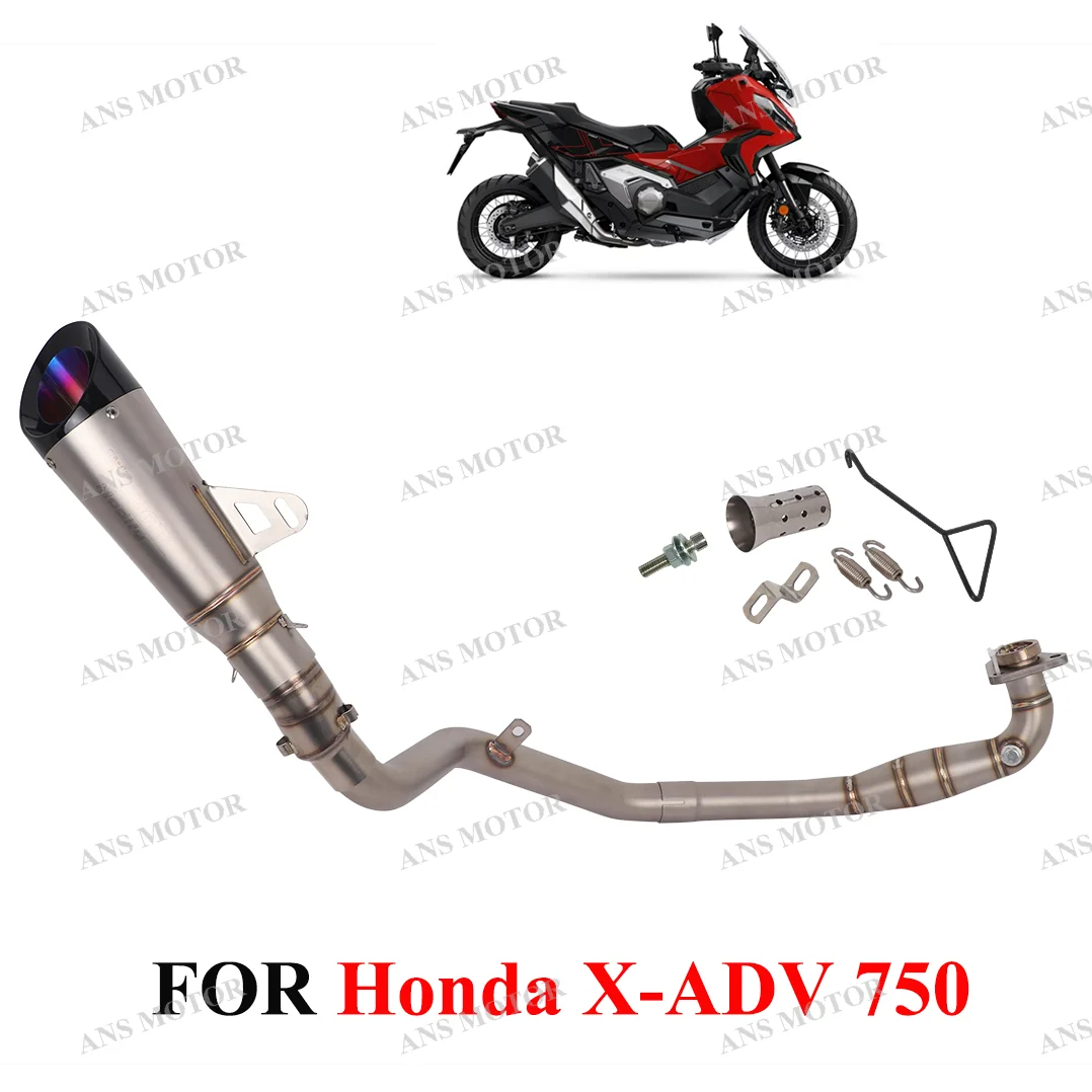 

For Honda X-ADV 750 X ADV750 2017 2018 - 2025 Motorcycle Exhaust Muffler Escape System Slip On Front Link Pipe ADV750 Exhaust