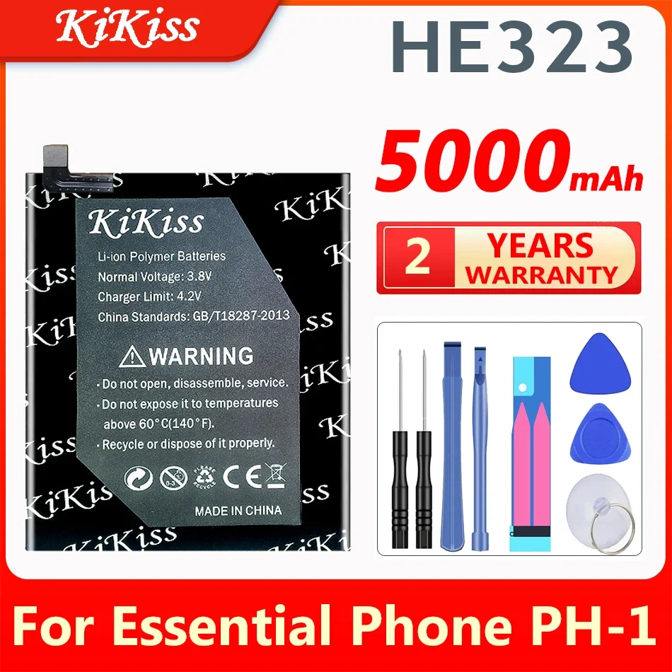 KiKiss 5000mAh HE323 Replacement Battery for Essential Phone PH-1