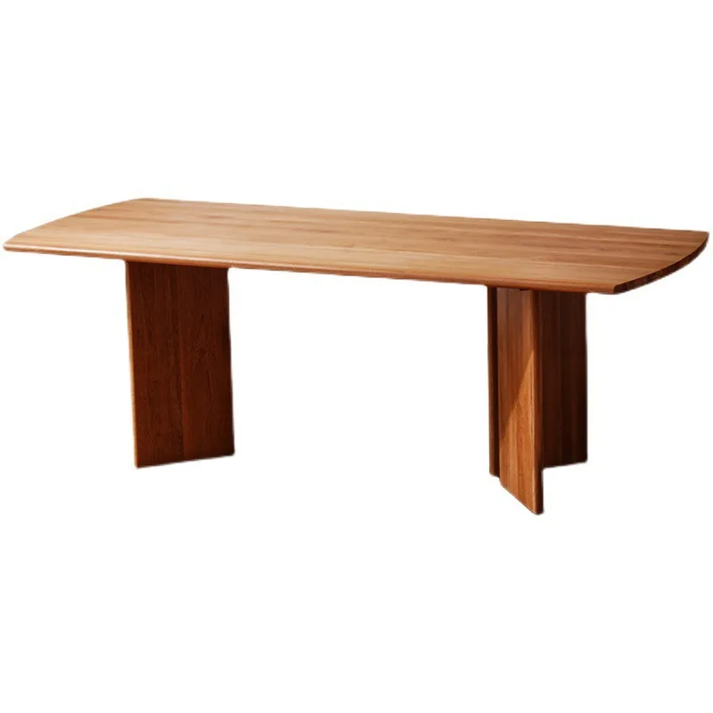 Solid wood dining table small apartment living room negotiation dining table restaurant leisure