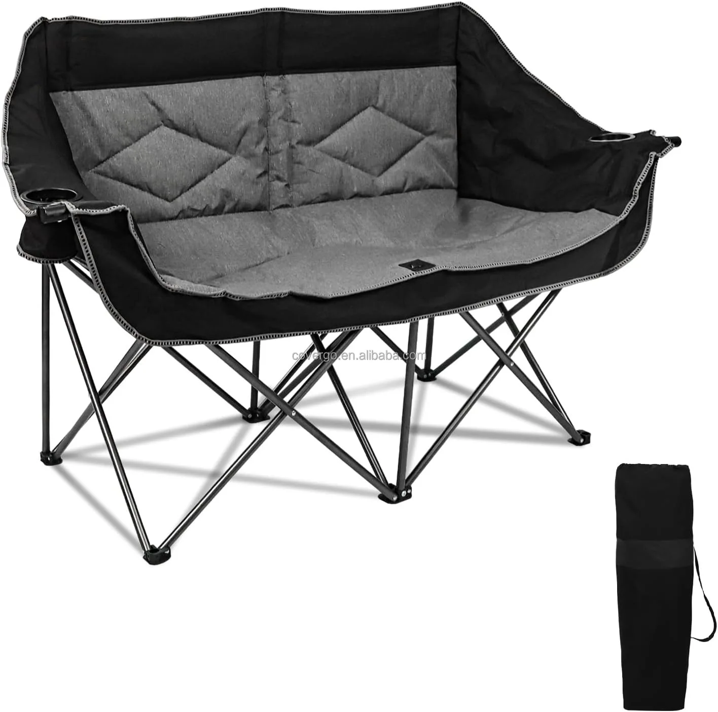 

Durable And Stylish Outdoor Garden Double Foldable Portable Love Seat Camping Chair In High Quality