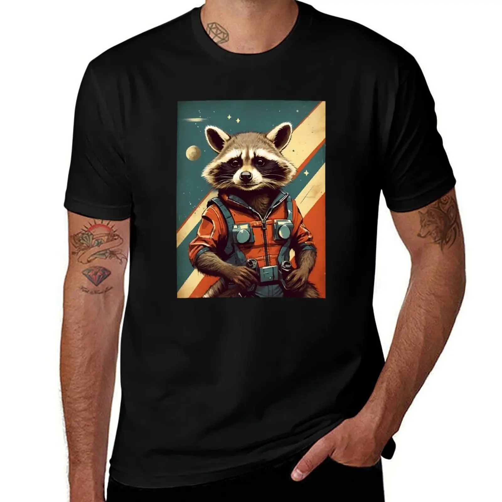 Rocket Racoon v5 T-Shirt Casual Loose Fit Short Sleeve T-Shirt