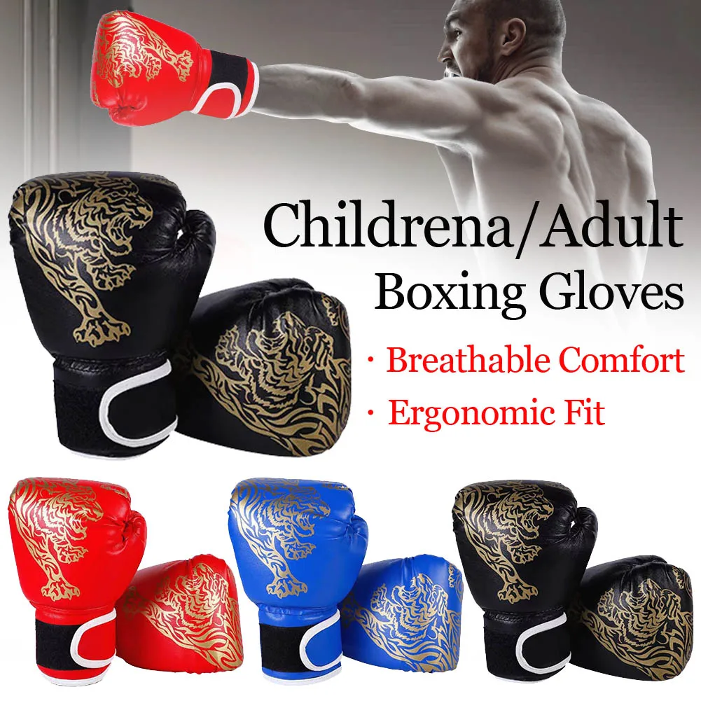 

Adult/Children Boxing Gloves Breathable Comfortable Sanda Professional Competition Muay for Training Sandbag Fighting Taekwondo