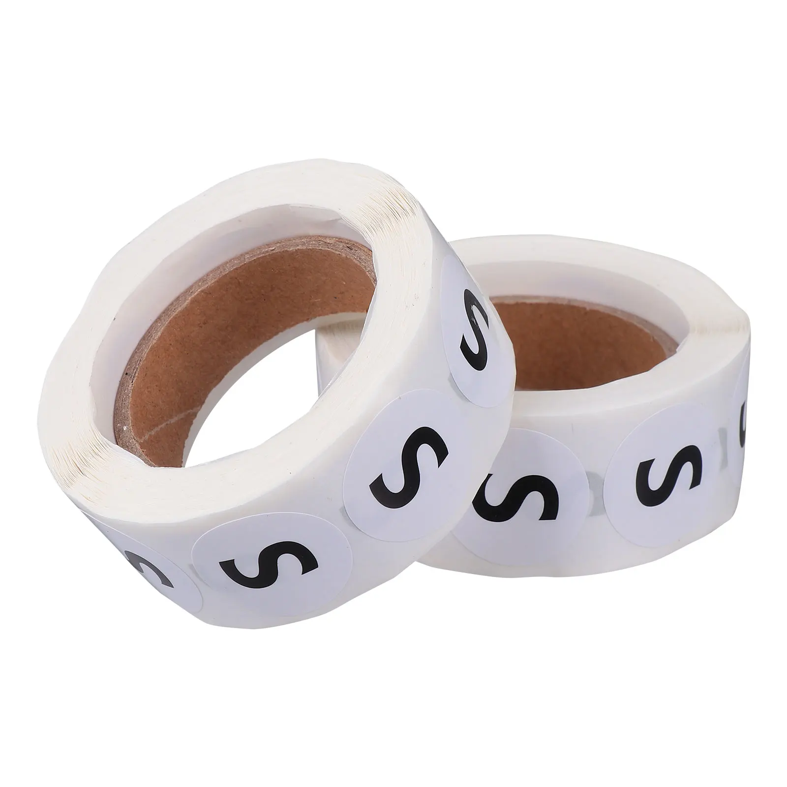 2 Roll Size Sticker Large Clothes Stickers Clothing Tshirt Sizing for Square Child