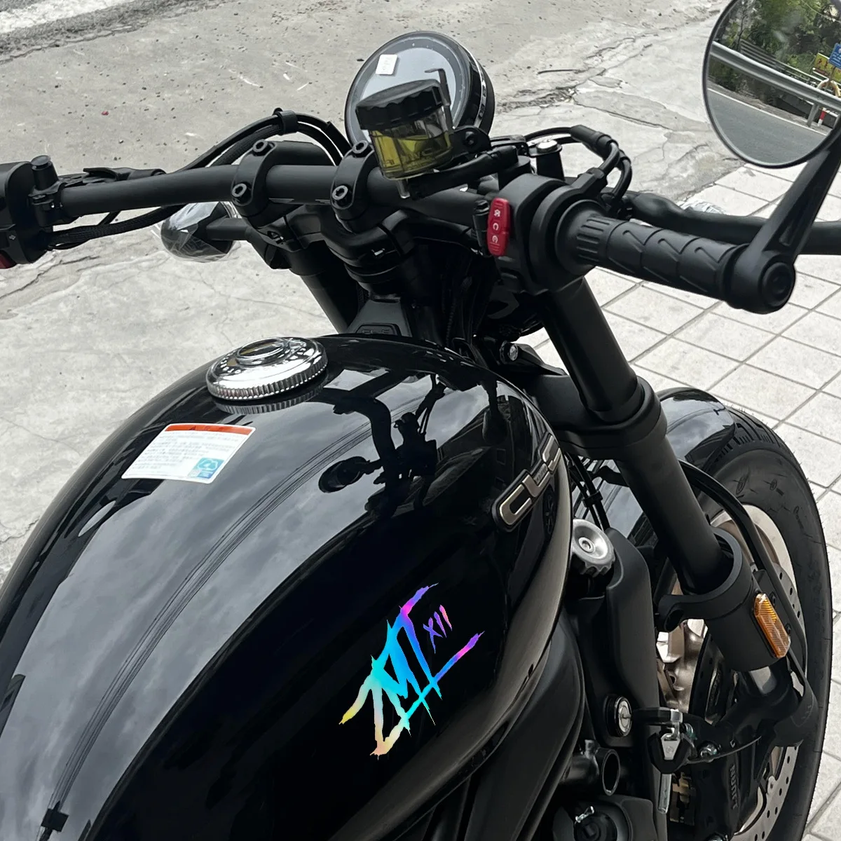 ZMT Reflective Motorcycle Sticker,Neon Durable PVC for Rear Windshield,Body,Easy Apply No Electricity