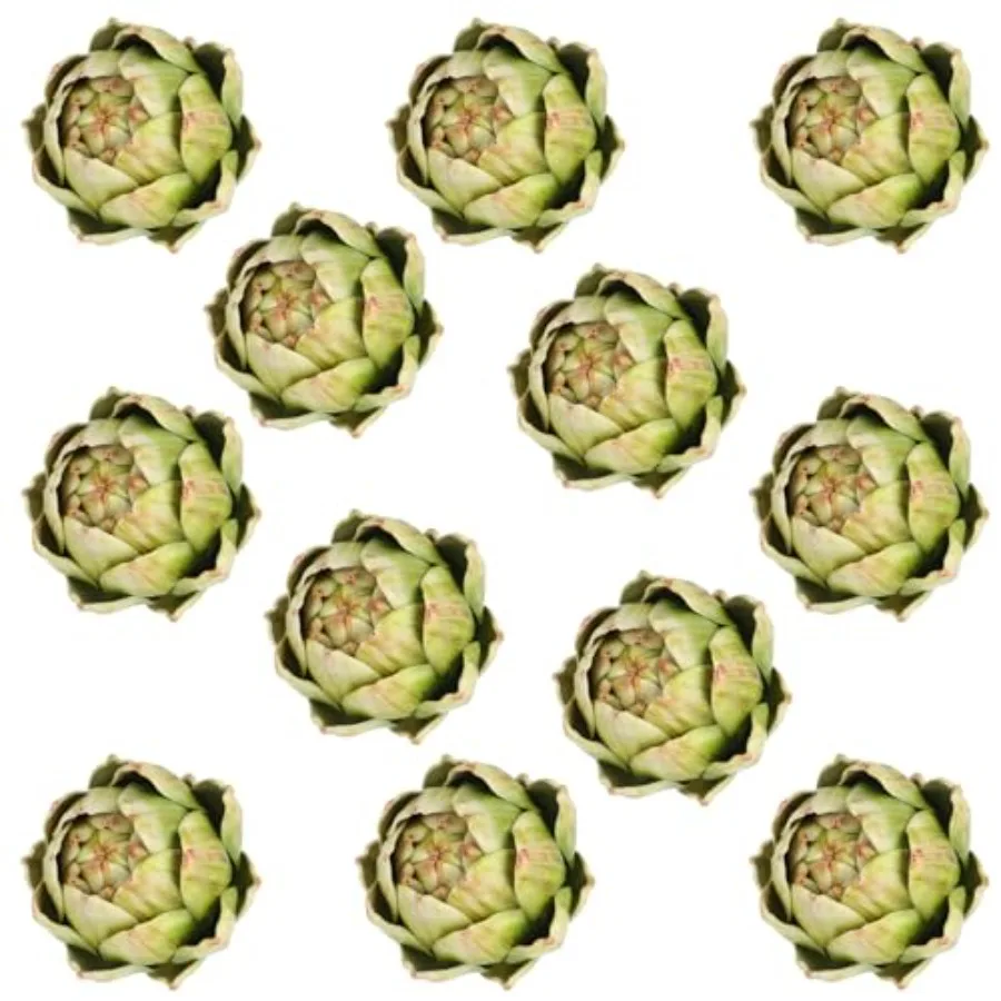 

12 Pcs Green Artificial Artichokes Fake Vegetables and Fruits for Summer Kitchen Wedding Bowl and Vase Decorations Large - Idea