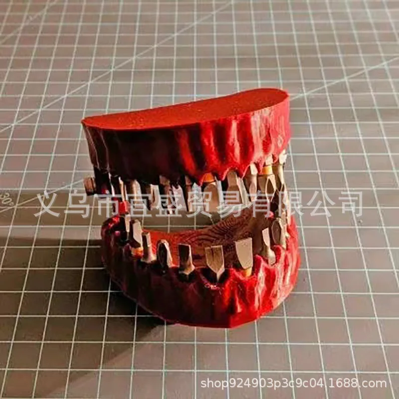 

American Style Tooth Screw Set - Funny Resin Figurine, Gag Decoration for Home
