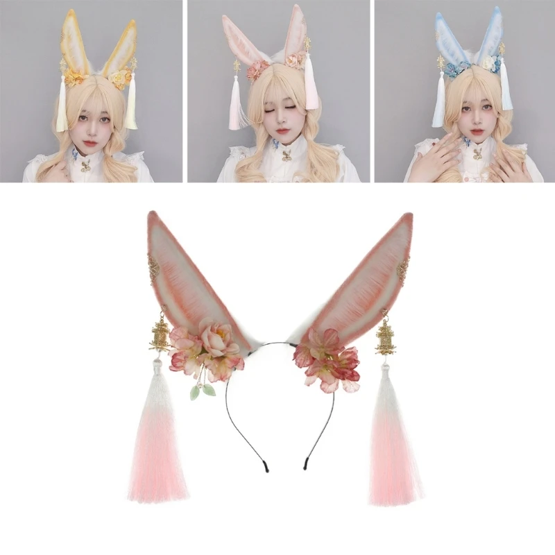 

Cartoon Headband Rabbit Ears Shape Hair Hoop Carnivals Party Headpiece Hairband Easter Party Costume Props Unisex