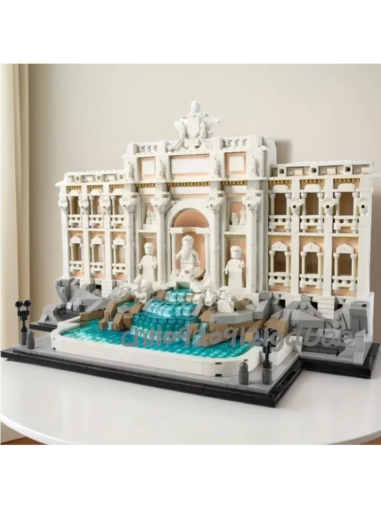 

Новая белая уличная пейзажная архитектура MOC, украшение для дома, строительные блоки, детские праздничные подарки,