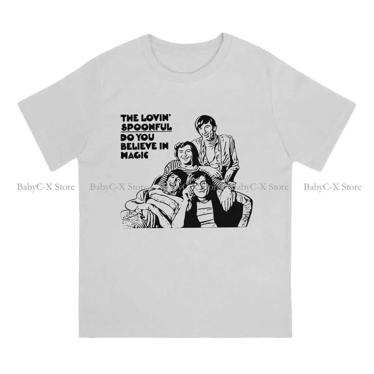 The Beatle Band TShirt for Men The Lovin Spoonful Do You Believe In Magic Soft Leisure Sweatshirts T Shirt Novelty New Design