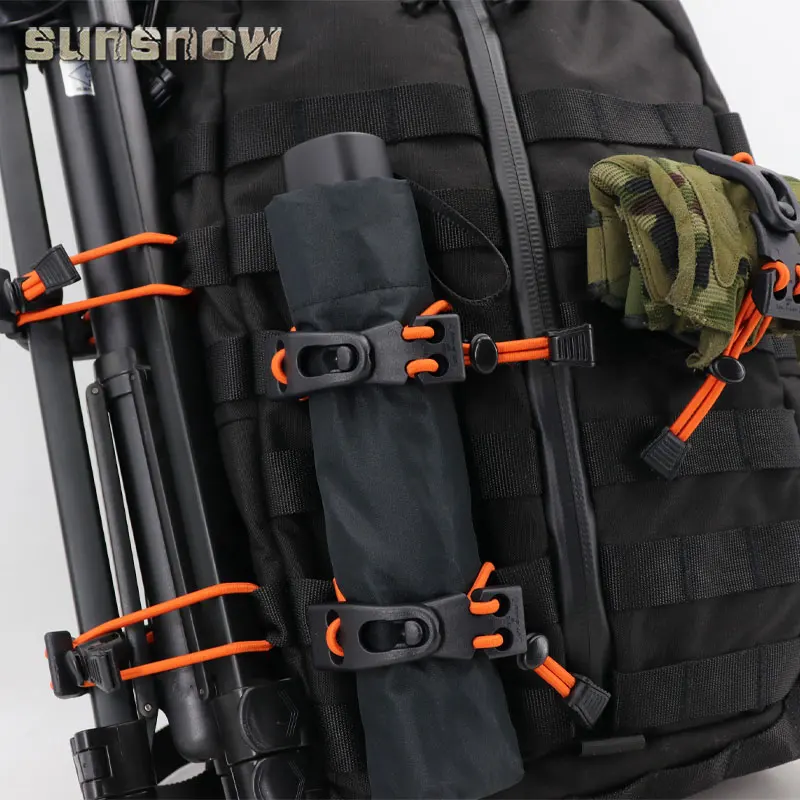 New Outdoor Molle Webbing Buckle Clip Clasp Tactical Flashlight Ice Axe Walking Stick Tripod Fixed Clip