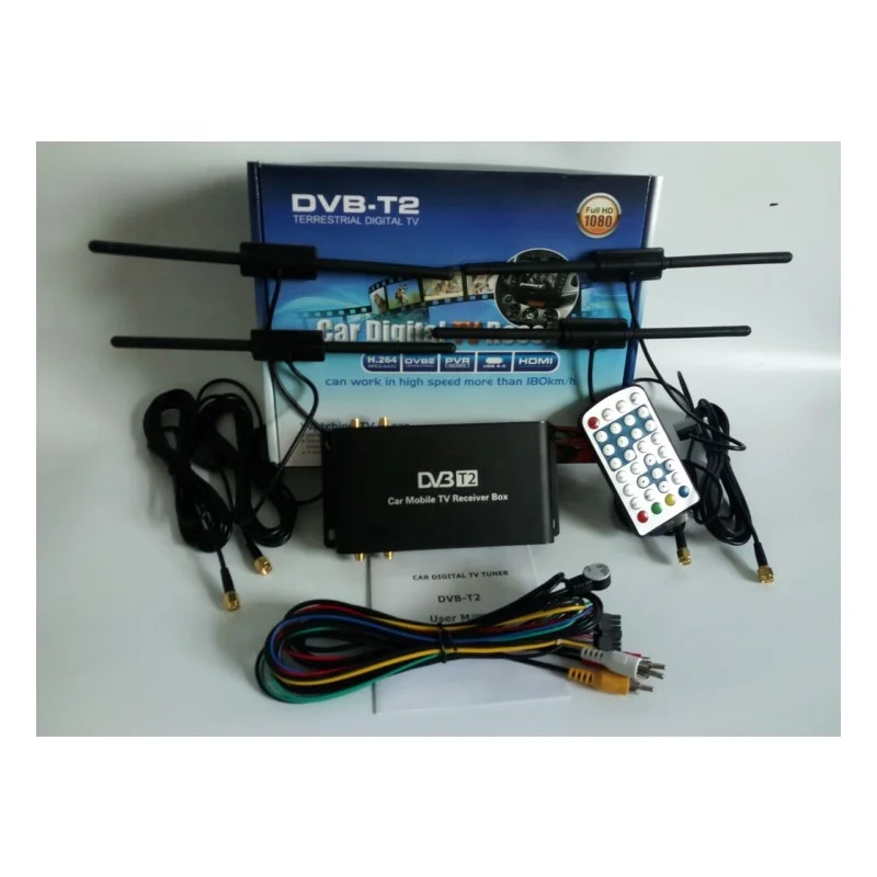 DIGITAL TV TUNER Receiver with Four Antenna Compatible with DVB-T2 Standard for Singapore