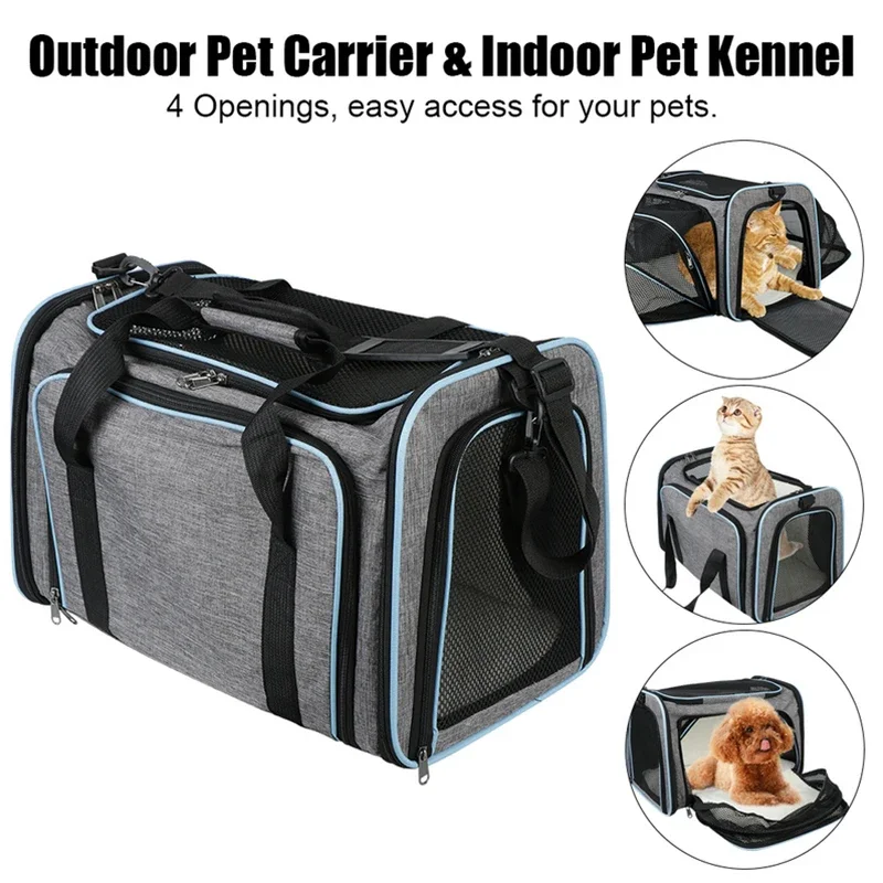 Pet Carriers Backpack Portable Breathable Cat Dog Carrier Bags Foldable Breathable Cat Dog Bag Travel Pets Handbag Transport Bag