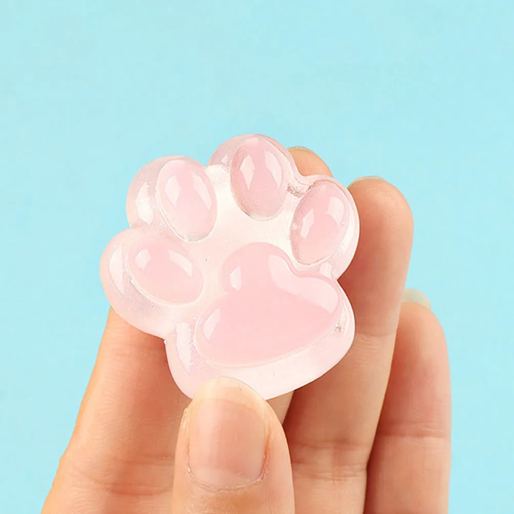 

5pcs Cat Diy Phone Case Decors Resin Charms Luminous Flatback Diy Decor For Phone Case Hairpin Craft Accessories Claw Ornament