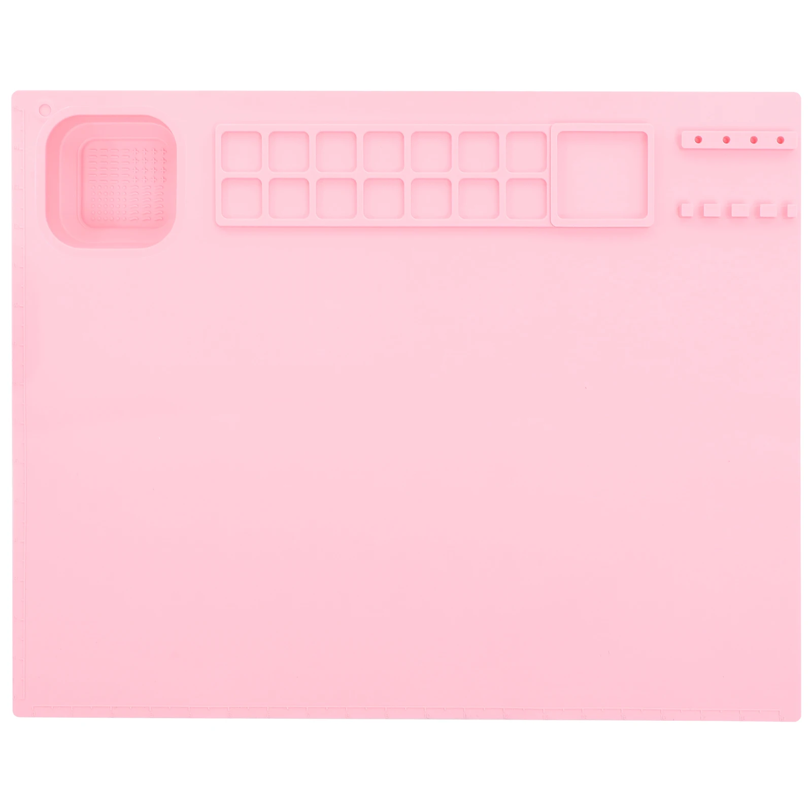 

Silicone Painting Board Palette Pink Cup Easy Clean Reusable Watercolor Pigment Tray DIY Mixing Plate Supply