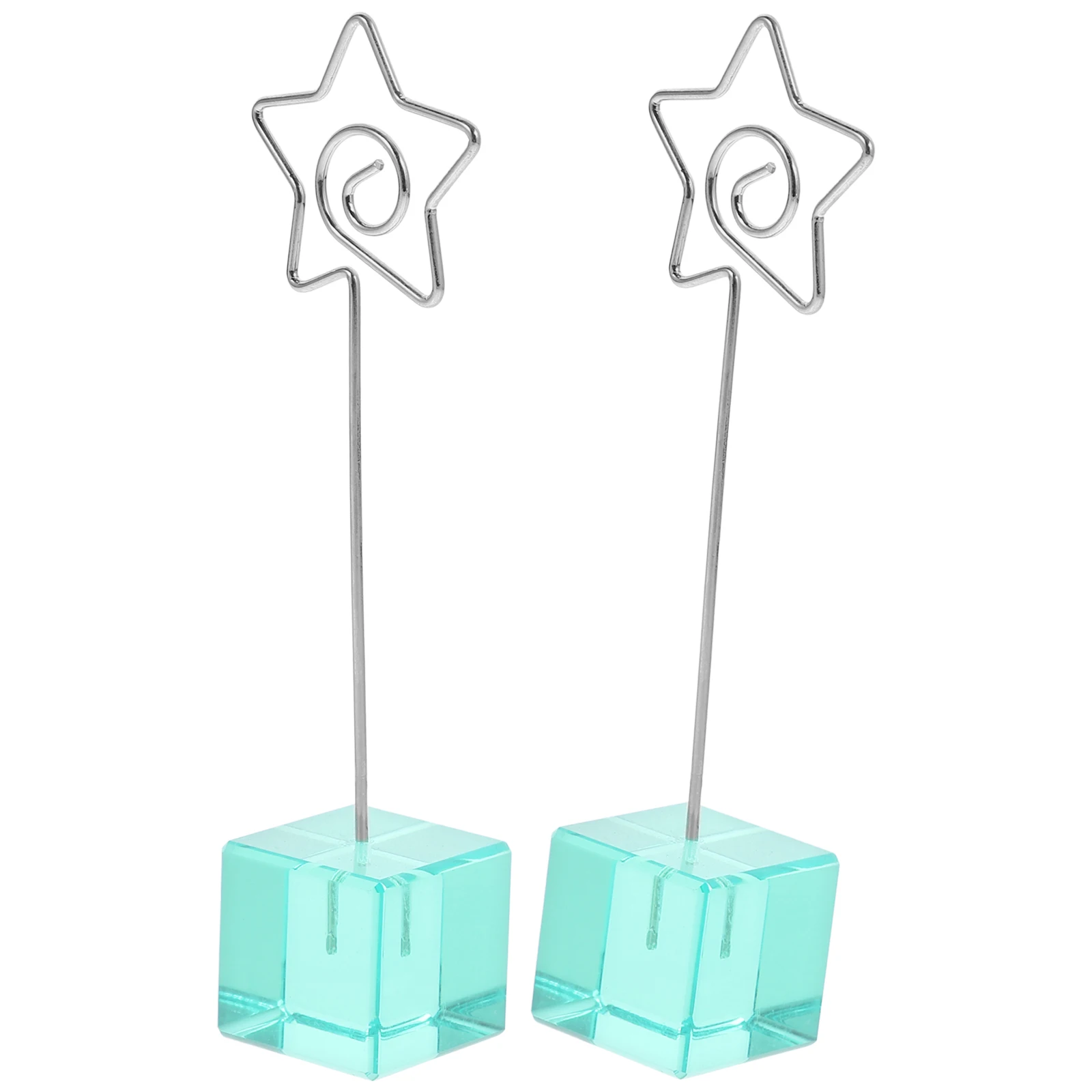 

2Pcs Photo Holders Acrylic Memo Stand Desktop Decor Place Card Holders Table Number Stands Wedding Party Picture Displays Note