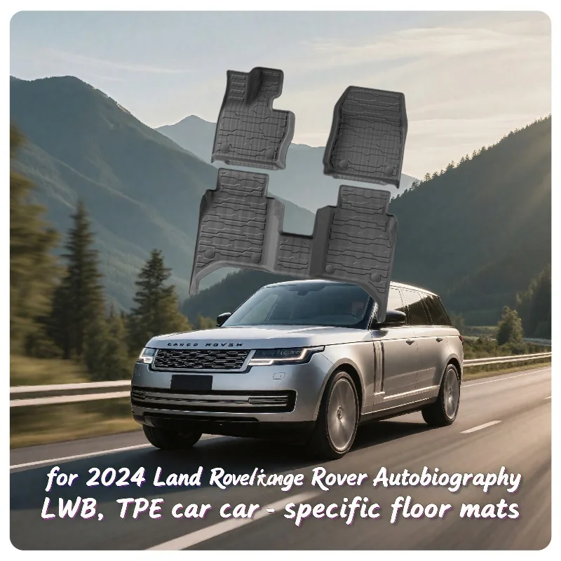 Convient pour l'autobiographie Land Rover Range Rover 2024 LWB. Voiture TPE - tapis de sol et tapis de coffre spécifiques