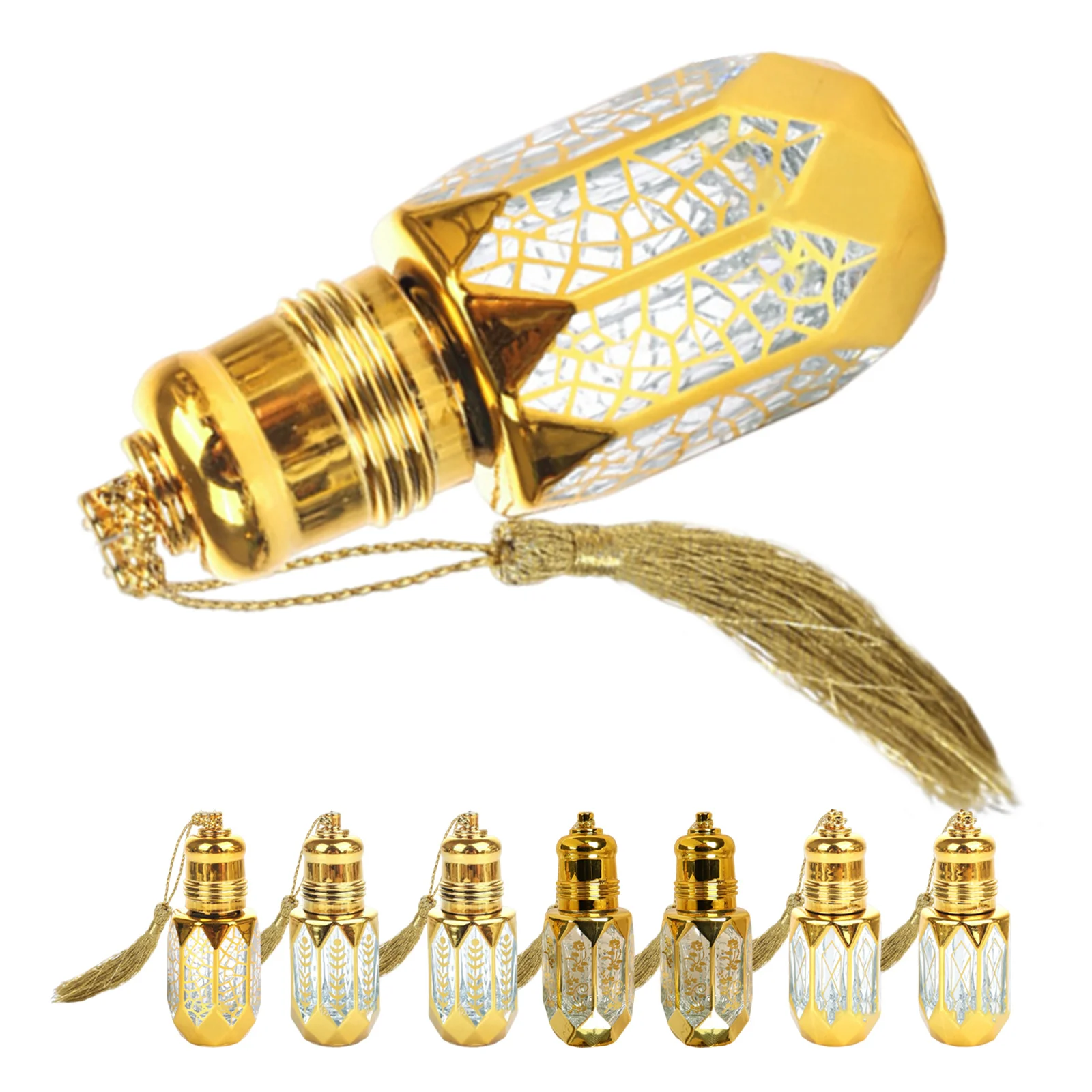 

8Pcs Empty Fragrance Bottle: 6Ml Clear Glass Perfume Refill Container Portable Travel Essential Oil Dispenser for Aromatherapy