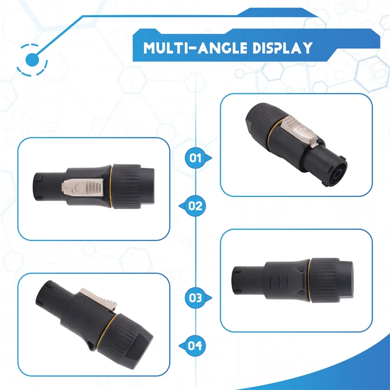 

【Горячие продажи!】10 шт., 3-контактный разъем True Locking, разъем NAC3FX-W NAC3MX-W PA66, материал, класс IP65, водонепроницаемый