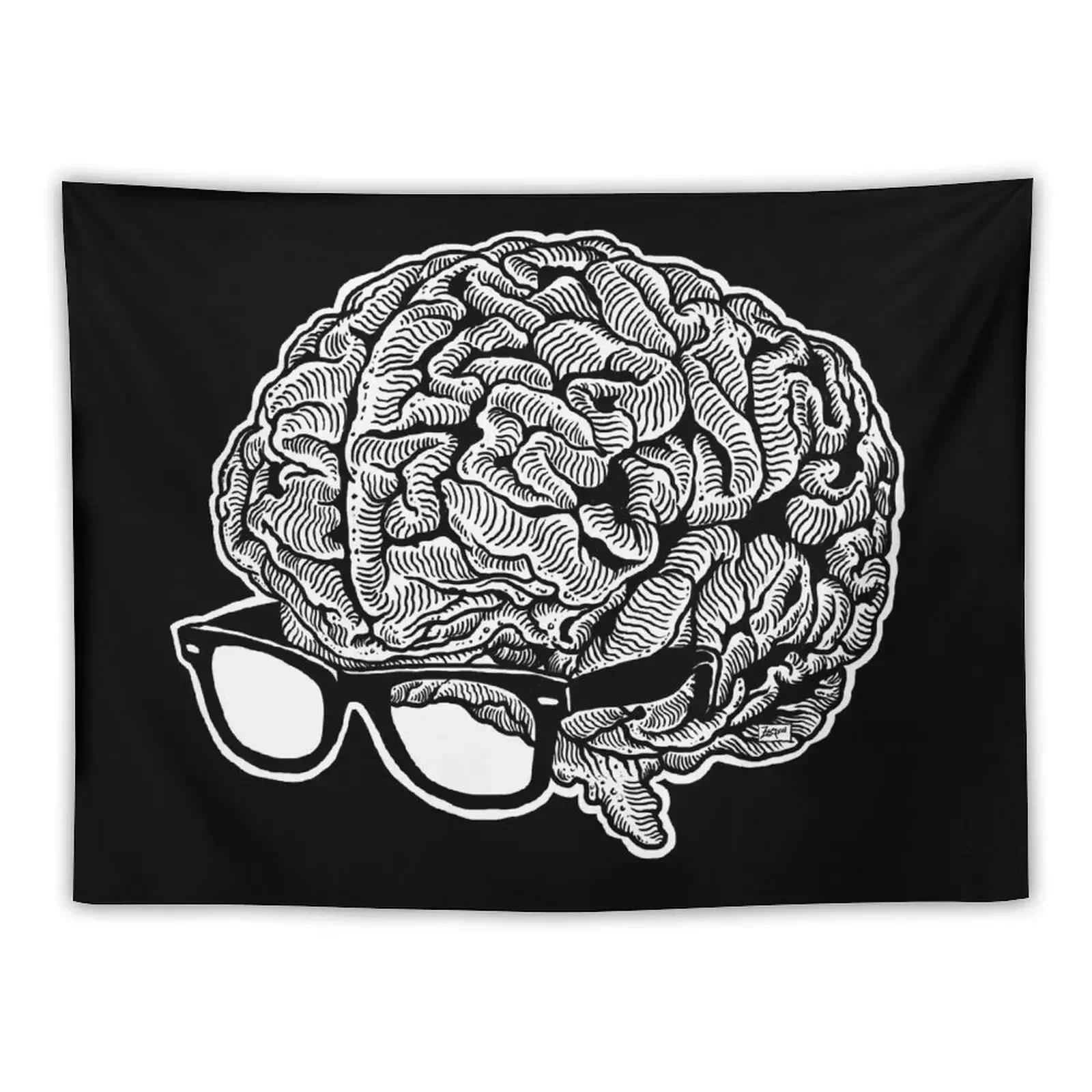 

Brain with Glasses Tapestry Home Decorators Japanese Room Decor Room Decorator Tapestry