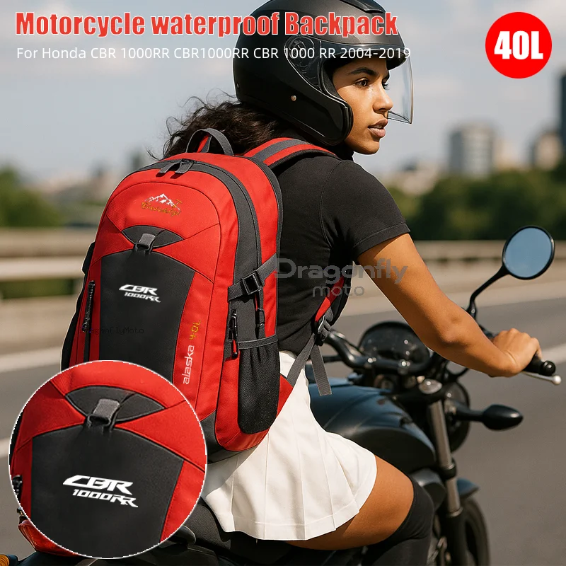 

CBR1000RR Logo Waterproof Motorcycle Backpack Hiking Lightweight Trekking Fishing Duffel Bag For Honda CBR 1000RR CBR1000RR CBR