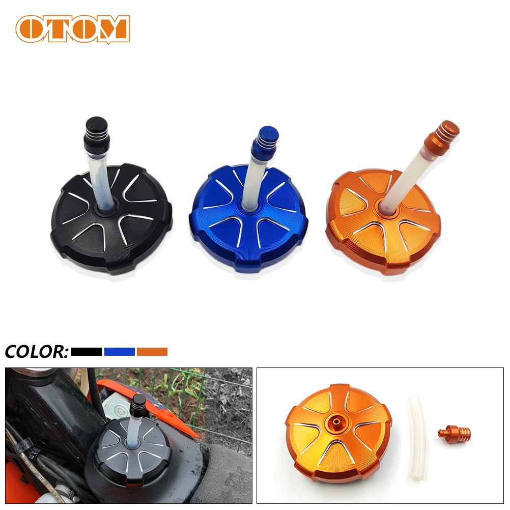

Motorcycle Fuel Tank Cover CNC Aluminum Engine Box Gas Oil Filler Cap With Breather Hose Vent For KTM SX SXF XC 125 150 250 450