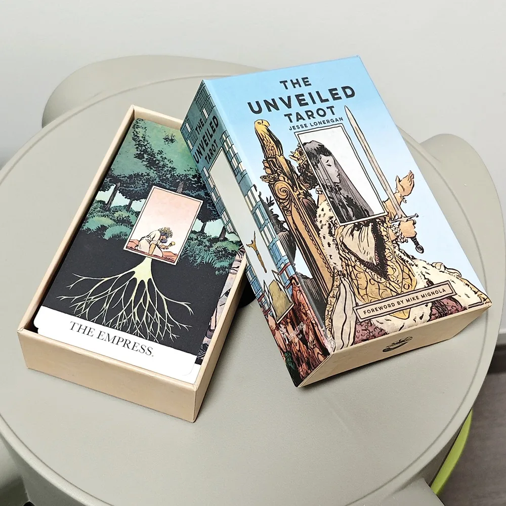 12*7cm The Unveiled Tarot 80 Pcs TarotCards (with 2 Special Cards) In Rigid BoxPrinted on 350GSM Double Embossed Cardstock