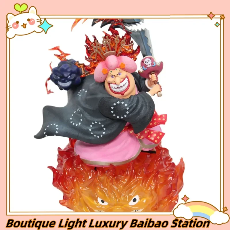 One Piece Quattro Imperatori Grande Mamma Charlotte Linlin Anime Action Figure 26 cm Ornamento da collezione Gk Statua Giocattolo Modello per i fan