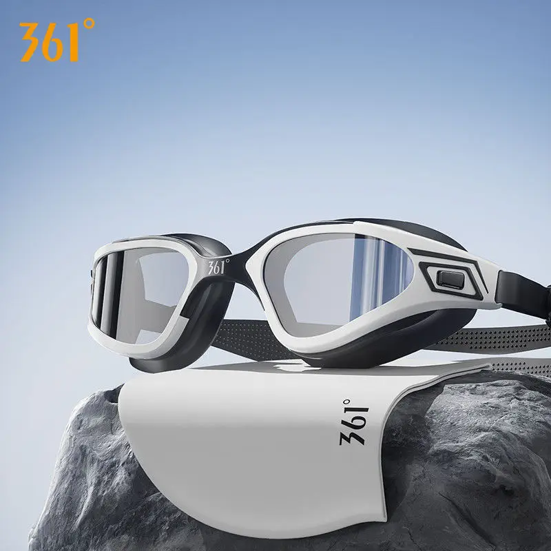 مكافحة الضباب الأشعة فوق البنفسجية حماية مقاوم للماء قابل للتعديل سيليكون السباحة نظارات قبعة المهنية في الهواء الطلق الرياضات المائية نظارات الشاطئ تصفح الزجاج