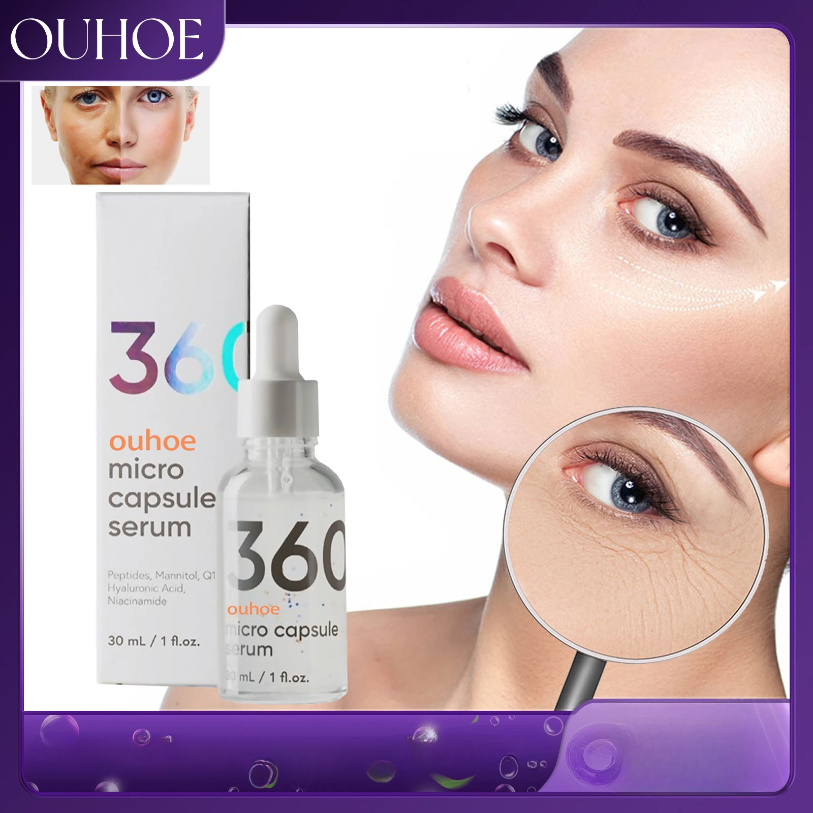 

30ml Anti Aging Serum Repair Capsule Essence Fade Dark Spots and Improve Skin Texture with Anti-Aging Facial Essence