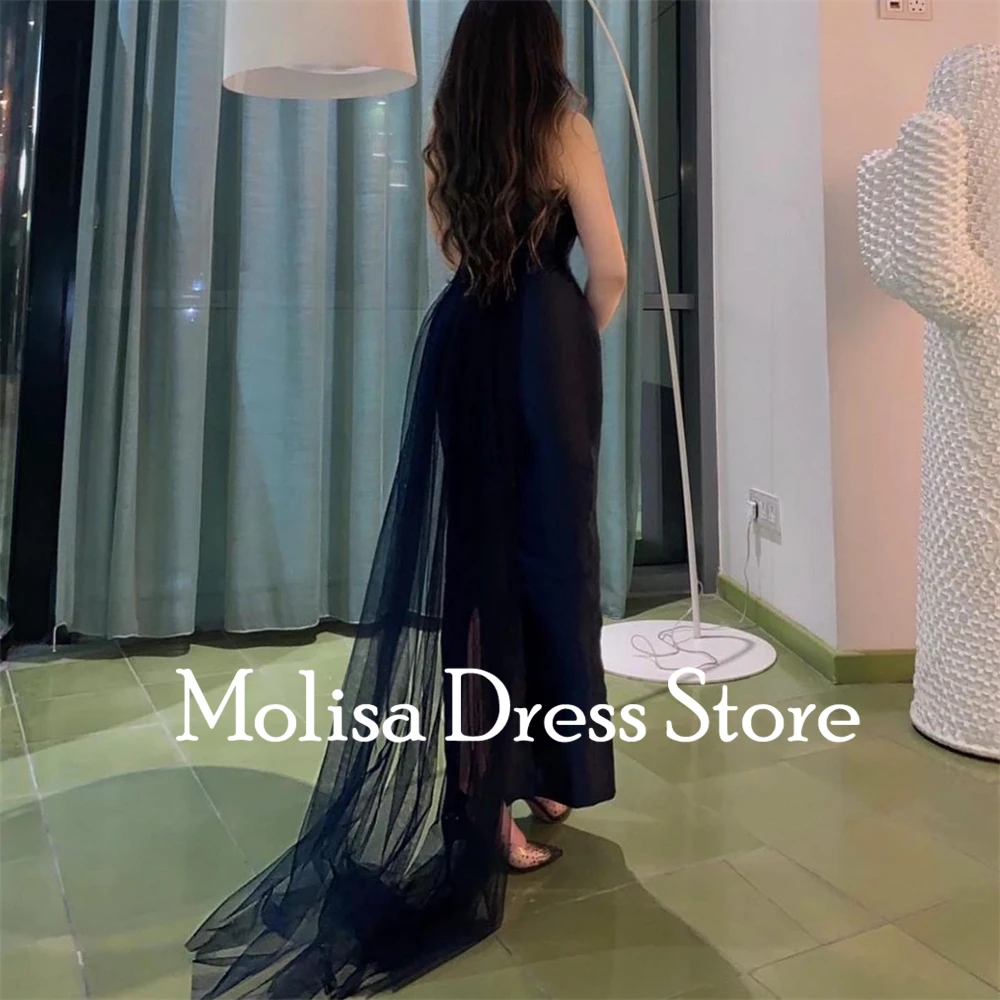 Fashion Royal Blue Mermiad Strapless Prom Dress for Women Floor-length Evening Party Gown Formal Occasion Dresses  فساتين السهرة