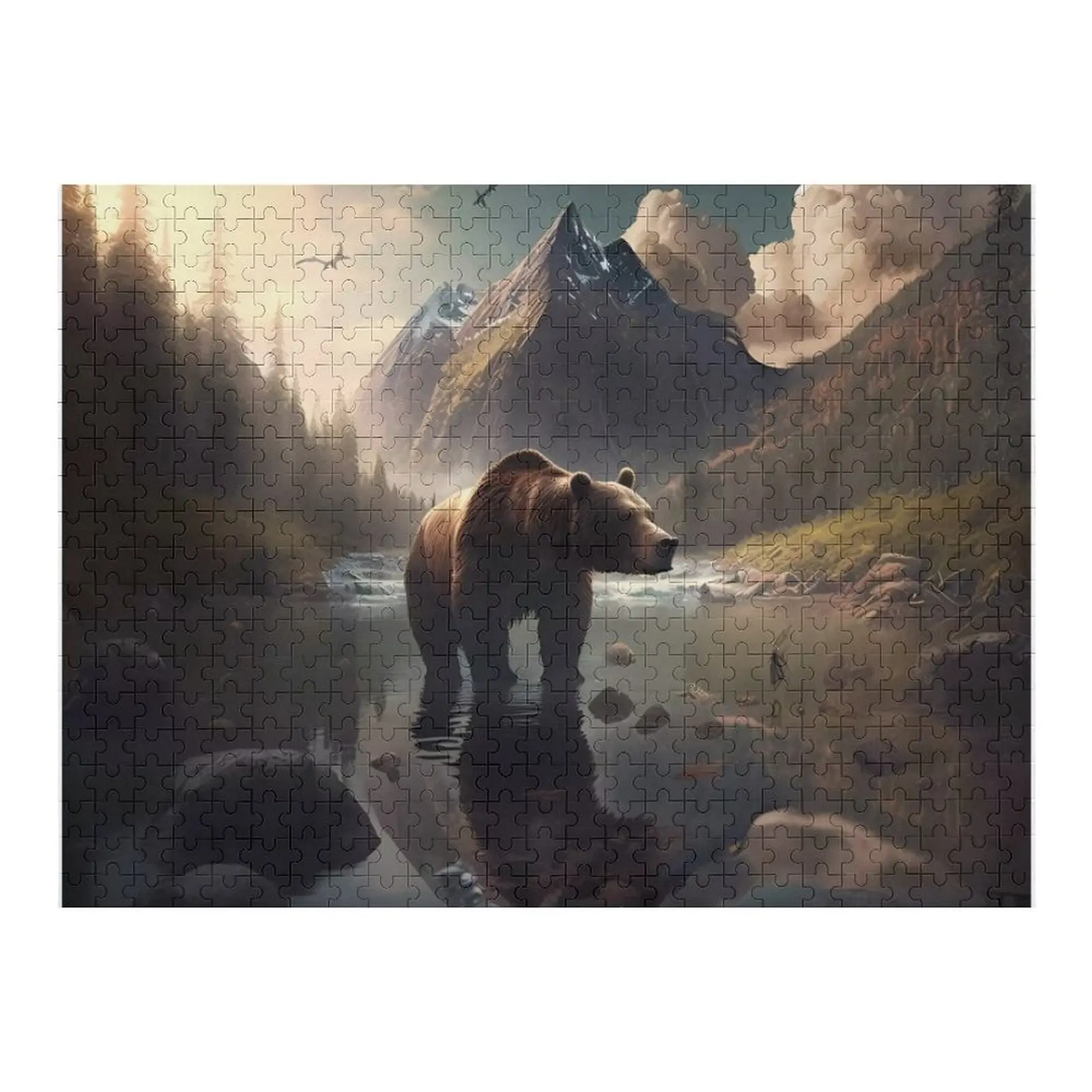 Alfândega do quebra-cabeça do urso da montanha com brinquedos da foto para o quebra-cabeça das crianças