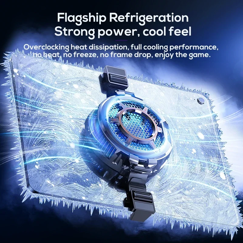 MEMO CX05 Magnetic Back-clip Cooling Fan Radiator 30W High-power 3 Speeds Adjustment PUBG Game Cooler for IPad Tablet Universal