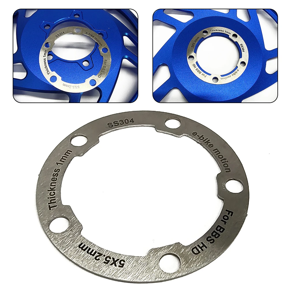 Electric Bicycle Chainring Washers 58x58x1mm Aluminum Alloy Dental Disc Spacer For BAFANG HD Ebike Accessories