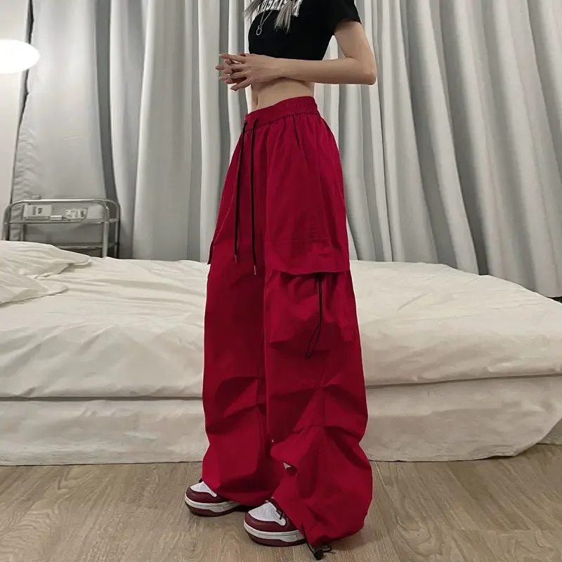 

Свободные утягивающие широкие комбинезоны High Street, мужские и женские брюки для уличных танцев в стиле хип-хоп, модные брюки длиной до пола