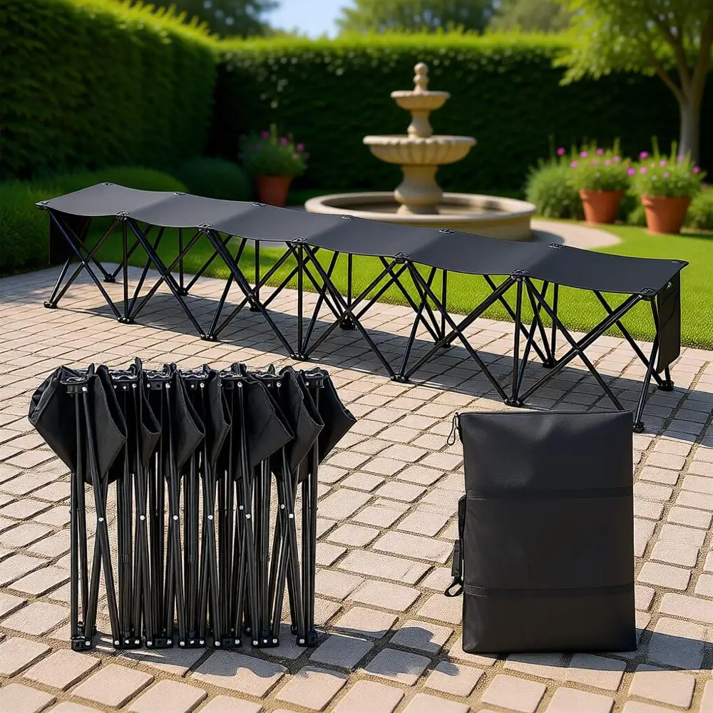 

Портативная складная скамья на 6 мест для активного отдыха с сумкой для переноски, для кемпинга, спорта и рыбалки