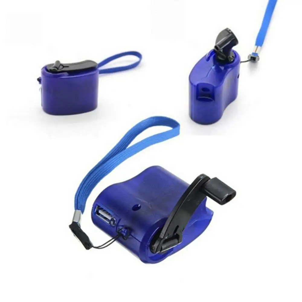 Portable Hand Crank Manual Outdoor Travel Emergency USB Mobile Phone Charger