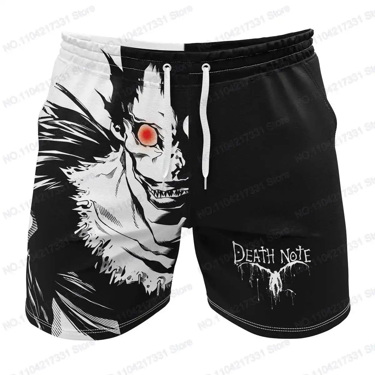 Death Note Cartoon Anime Rash Guards Surfing Jersey BeachShorts Swimwear Diving Gym Shorts MMA BJJ Men Jiu Jitsu Fitness Sets