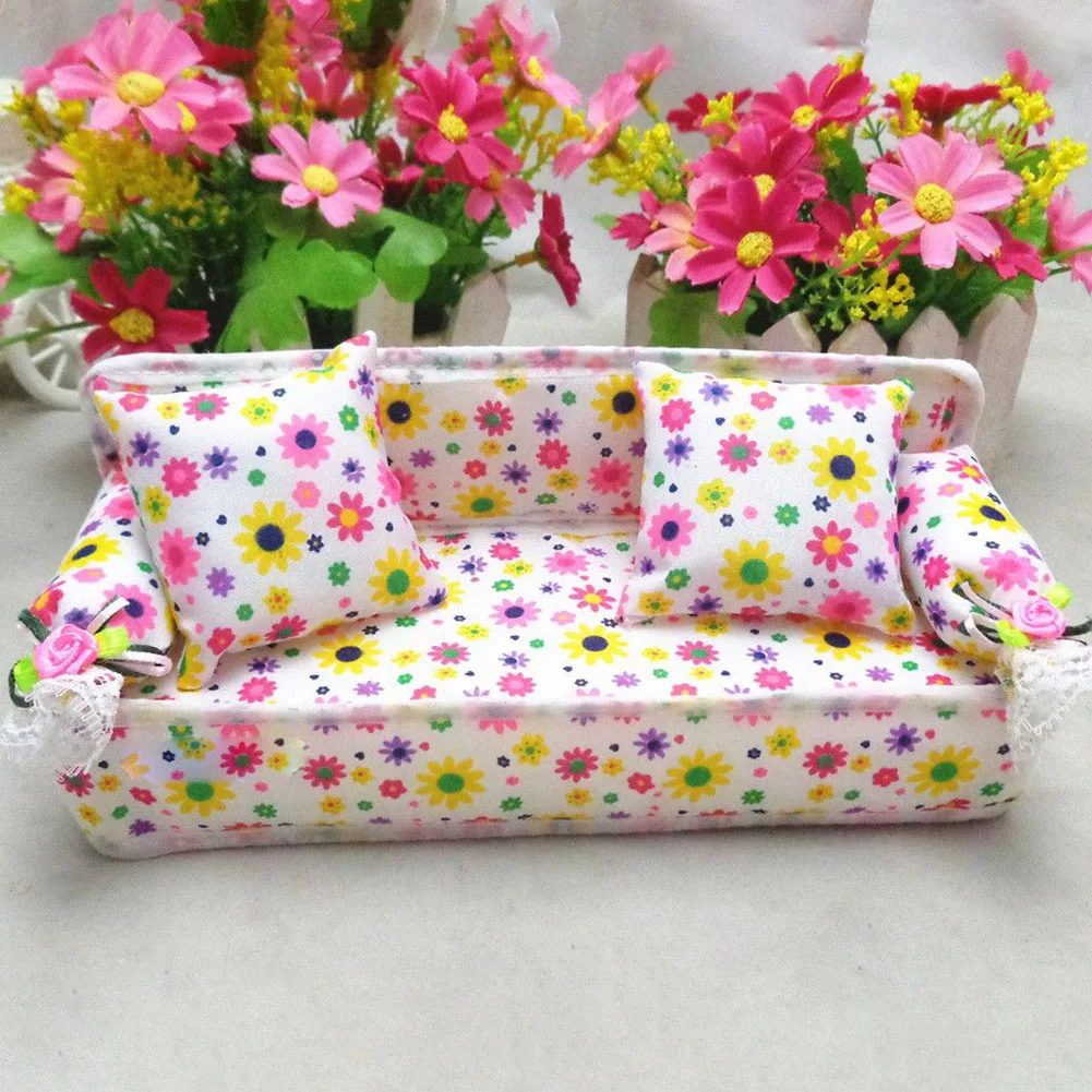 Sofa Chair Mini Sofa Home House Kids Living Room 20*7*7.5cm Children Cloth Mini Pink Replacement New Practical