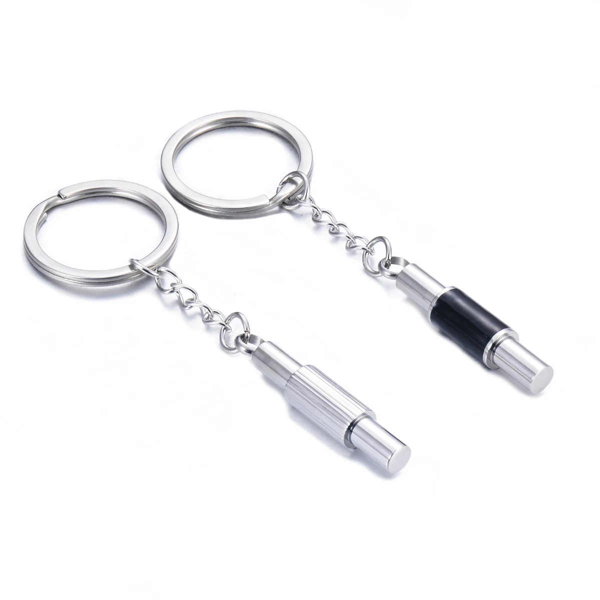 Stainless Steel Cylinder Ash Pendant key chain  Memorial Keepsake Ashes Jewelry Wholesale Key rings for Men Gift