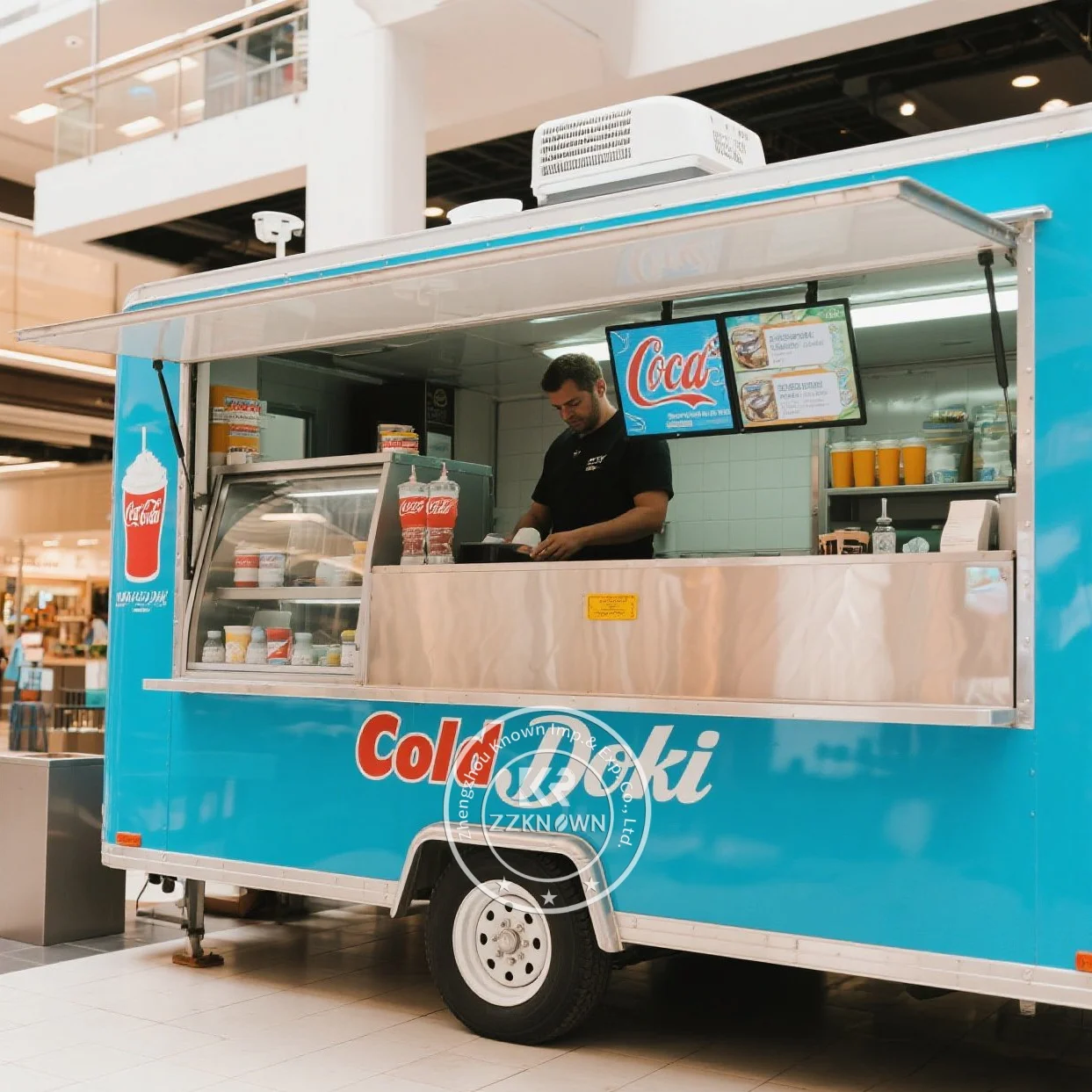 USA Approved Food Trailer Custom Size Food Truck with Full Kitchen Street Catering Trailer Hot Dog Cart For Sale