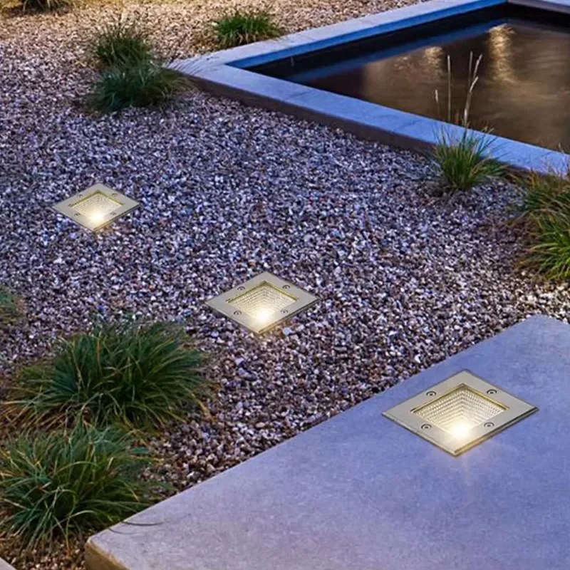Outdoor Wall Lamp 4W IP67 Waterproof Stainless Steel Buried Light for Step Courtyard and Entrance Lighting Light