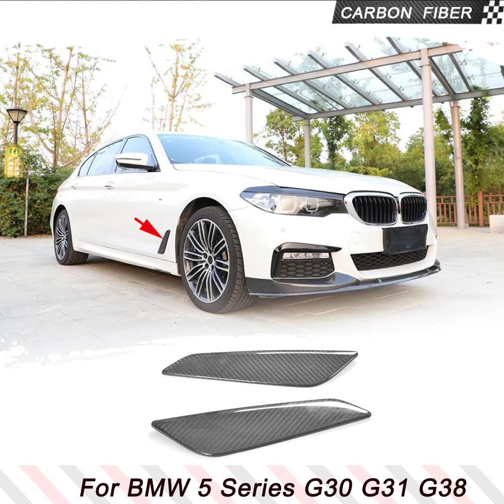 Carbon Fiber Car Side Fender Vents Trim for BMW 5 Series G30 G31 G38 M Sport Base Sedan 2017-2019 Car Styling Side Body Kits