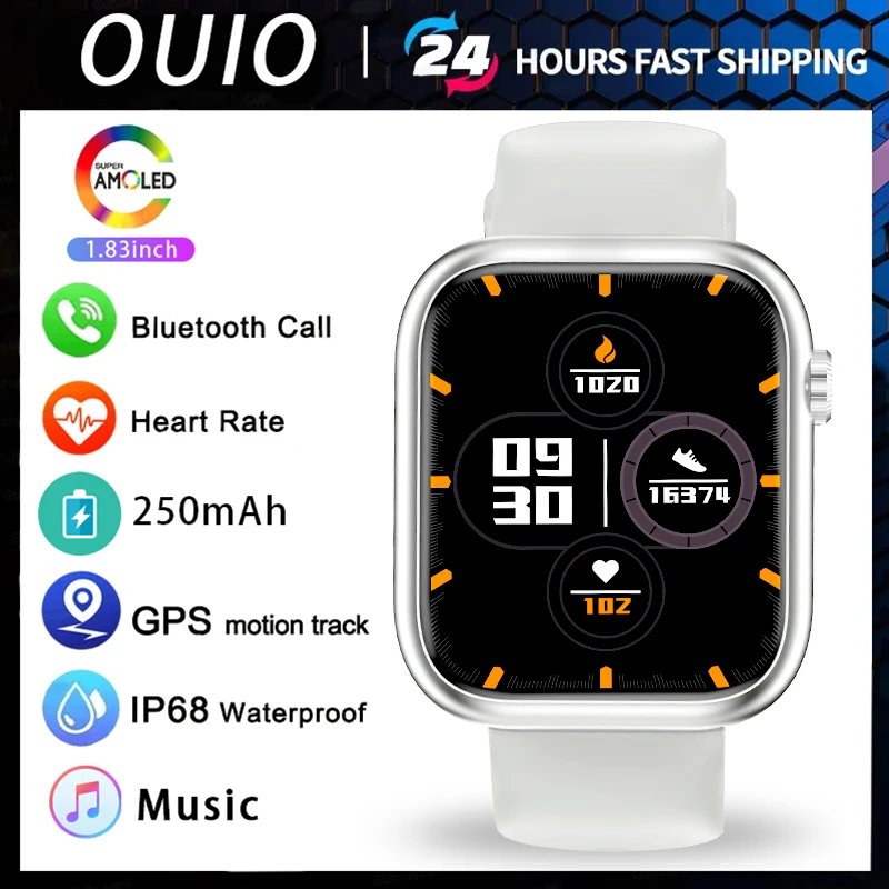 

2024 NEW AMOLED Screen Smart Watch Men Women Bluetooth Call NFC Calendar Smartwatch Heart Rate Blood Pressure Sport Smartwatch