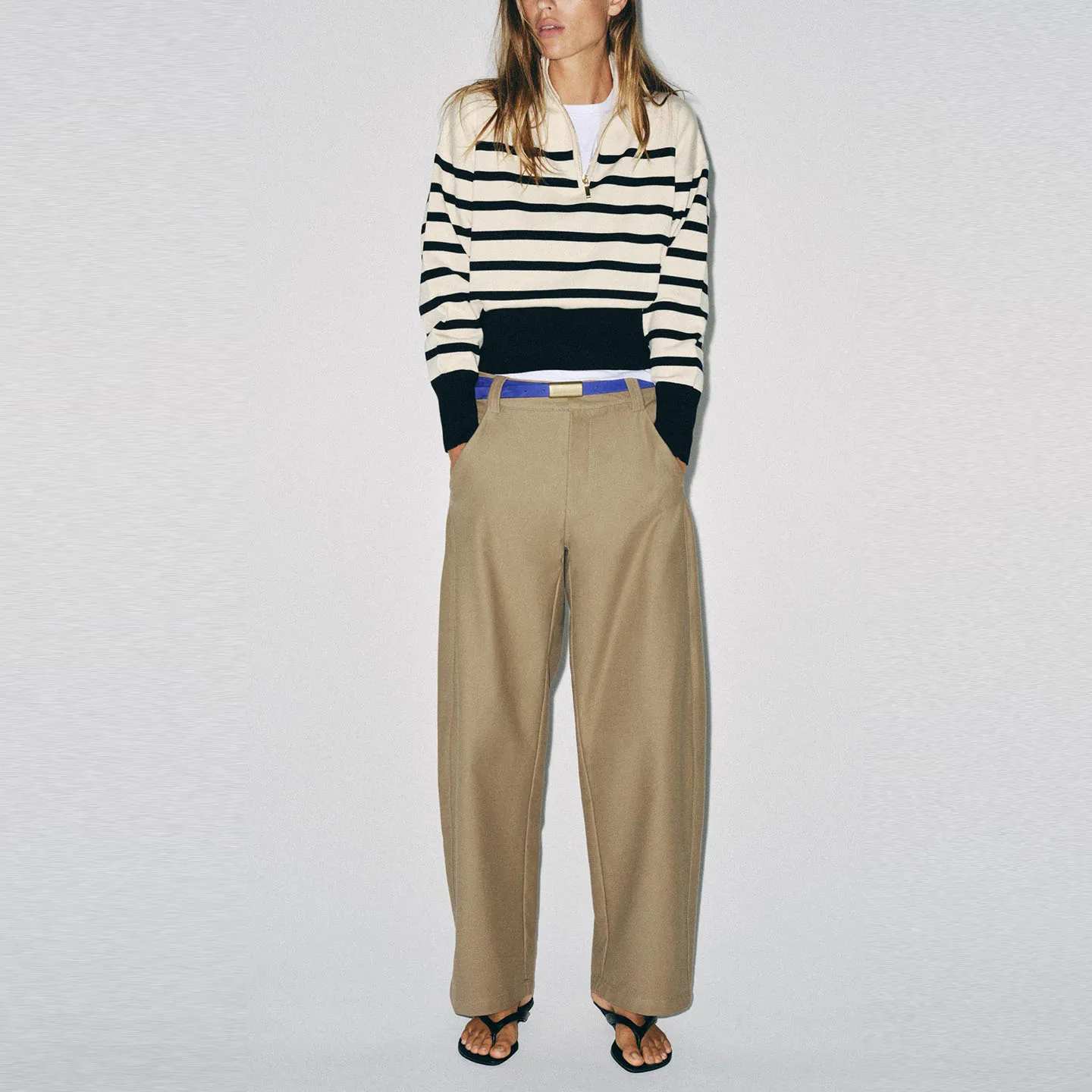 Fashionable Casual Women's Bucket Pants with Pockets in Multiple Colors Mid-Waist Design for Autumn Season Zadata Brand