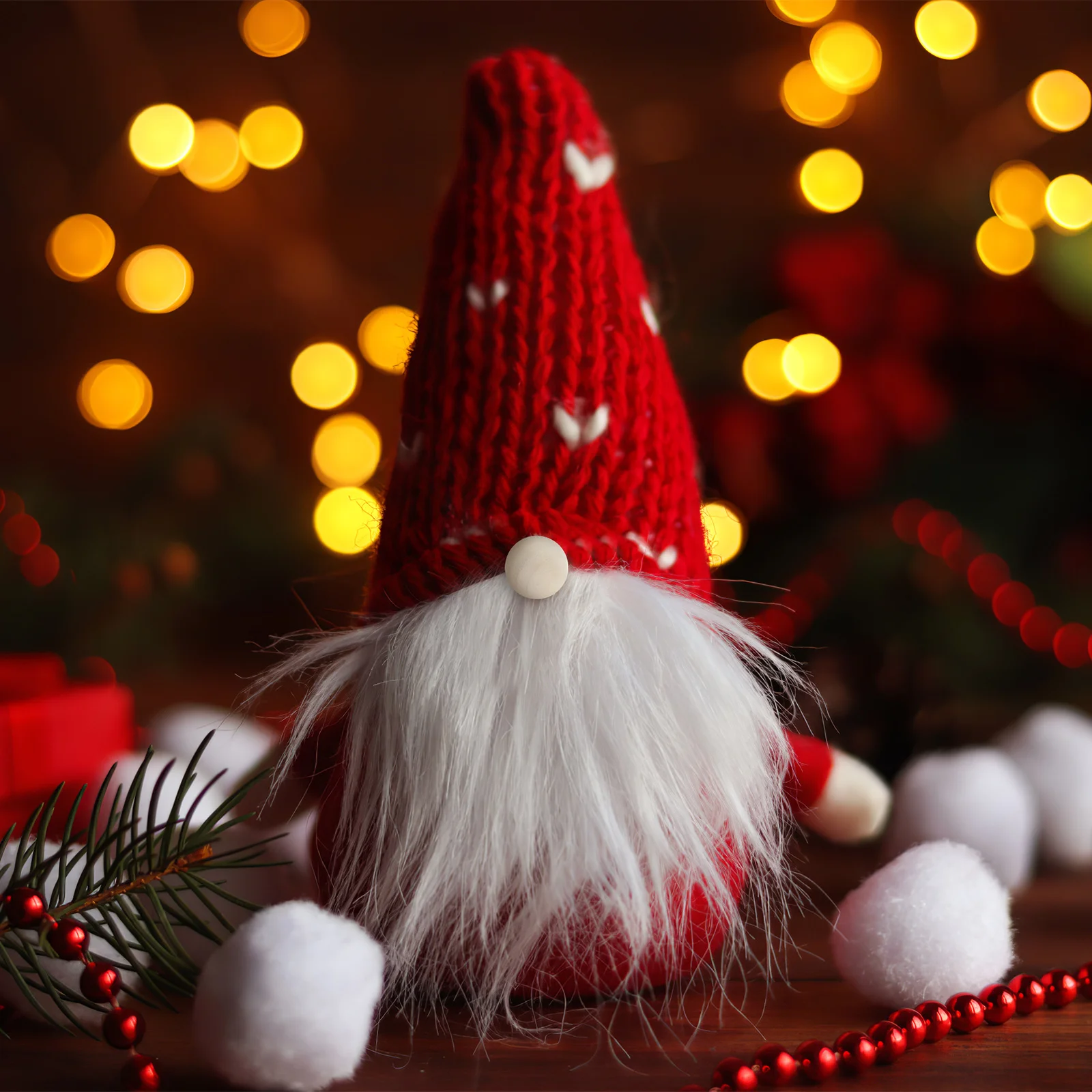 

1 Set Pre-Cut Gnome Beards Wood Balls Craft Supplies Diy Christmas Decorations Faux Fabric Crafting Materials Dwarf Making Kit