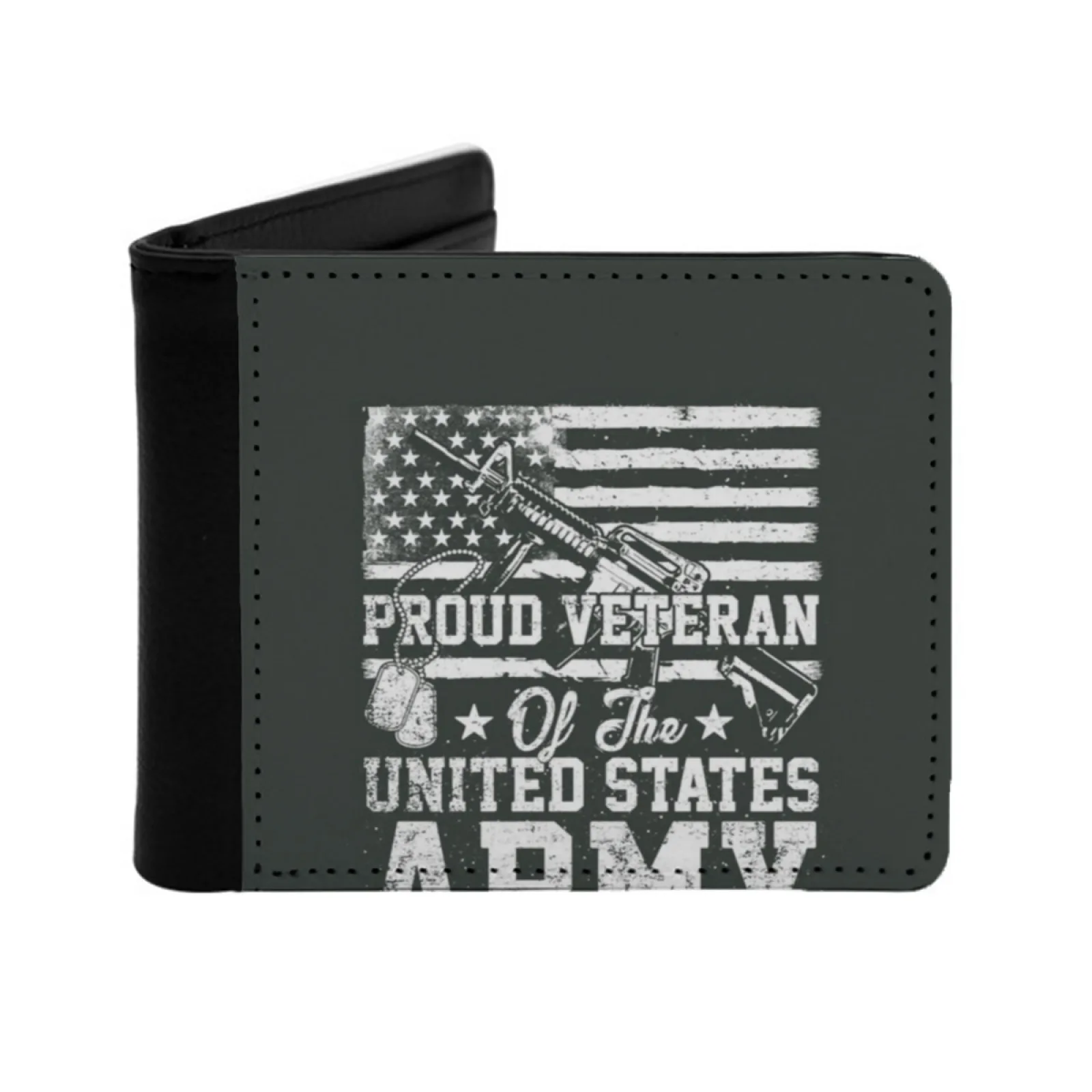

Proud Veteran Of The Army Military Personalized Wallet For Men And Women Pu Leather Short Pocket Purse Us Military Us Military