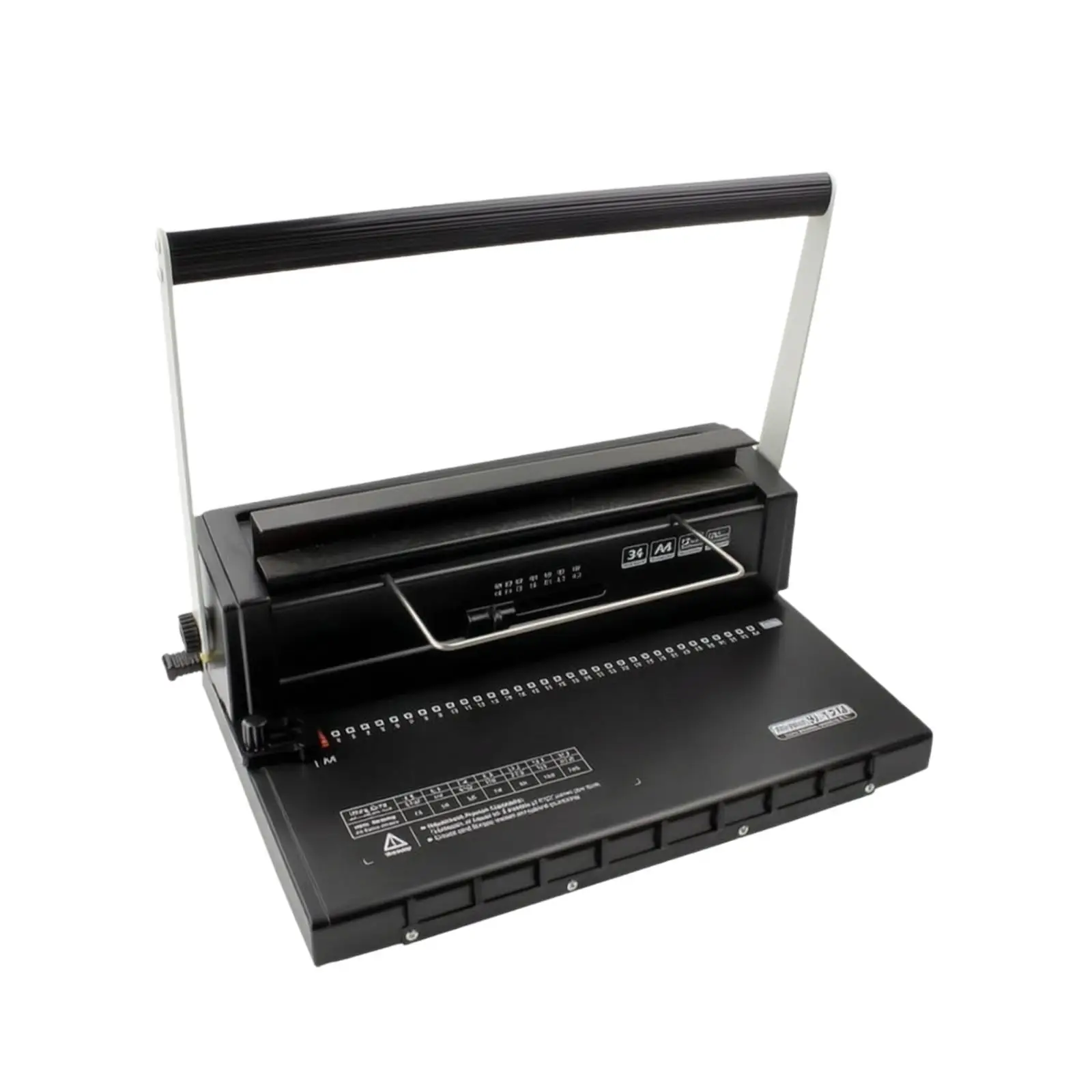 34 Hole Punch Binding Machine Manual Wire Binder for A4 Documents Steel Punching Head Adjustable Positioning for Presentations
